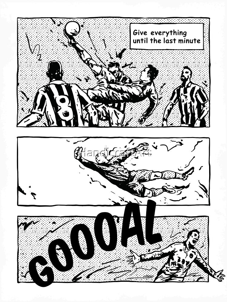 Soccer Comic book story Give everything Football by HandicraftArt
