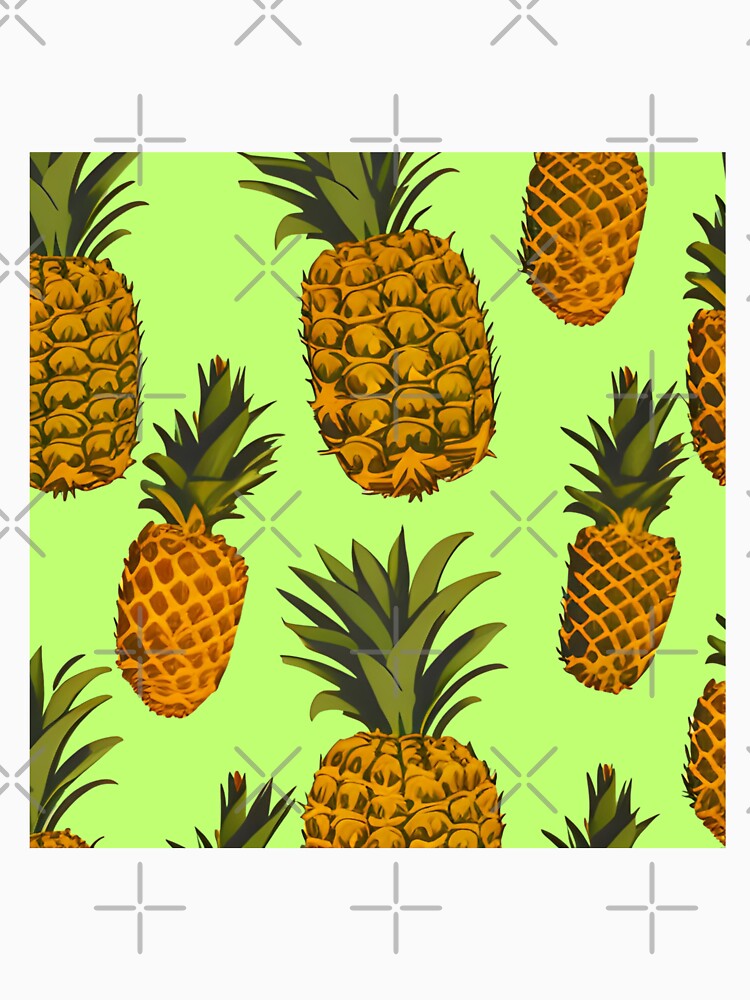 Pineapples on light green background by imagenia