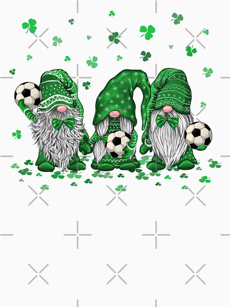Best Couple St Patricks Day Themed Shirts Lucky Soccer Gnomes Shamrock T Shirt by tuanitus