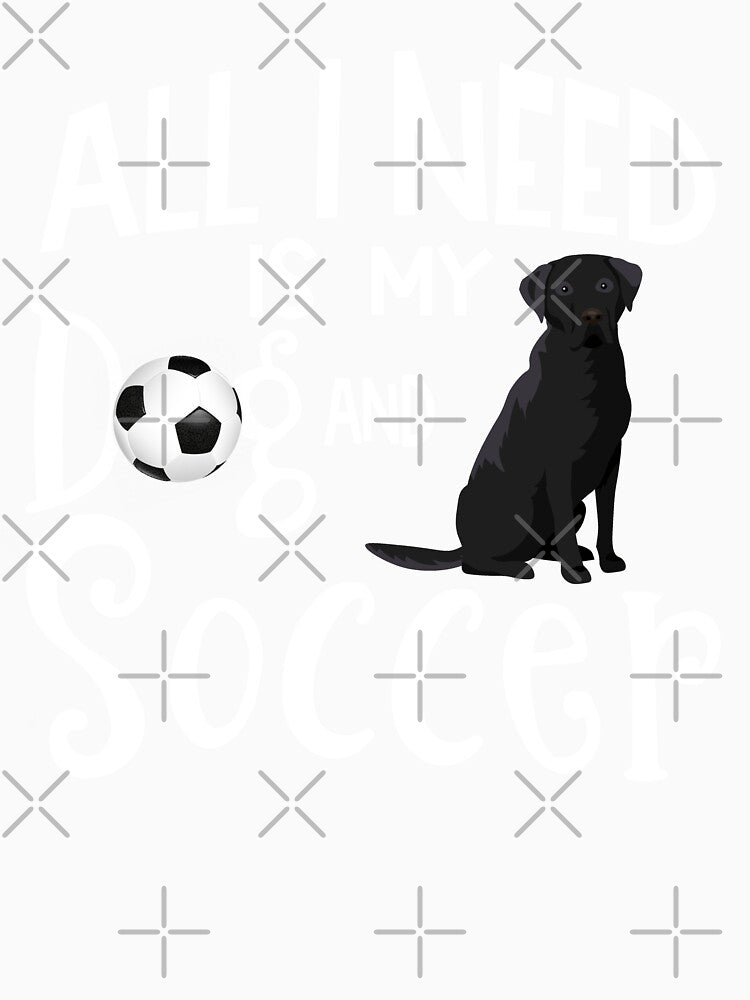 Black Labrador Retriever Dog Lover Soccer Player Saying Gift by tncgifts