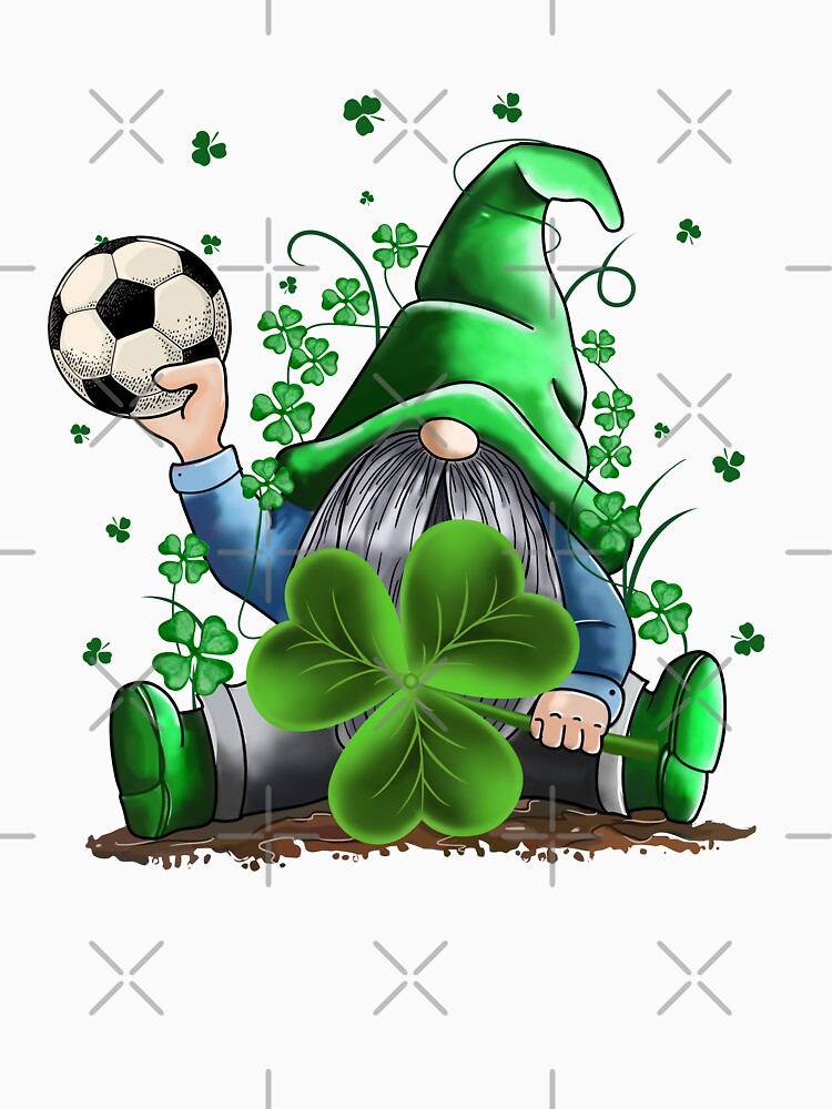 Family Matching Lucky Soccer Gnome Shamrock Graphic St Patrick's Day Shirts by tuanitus