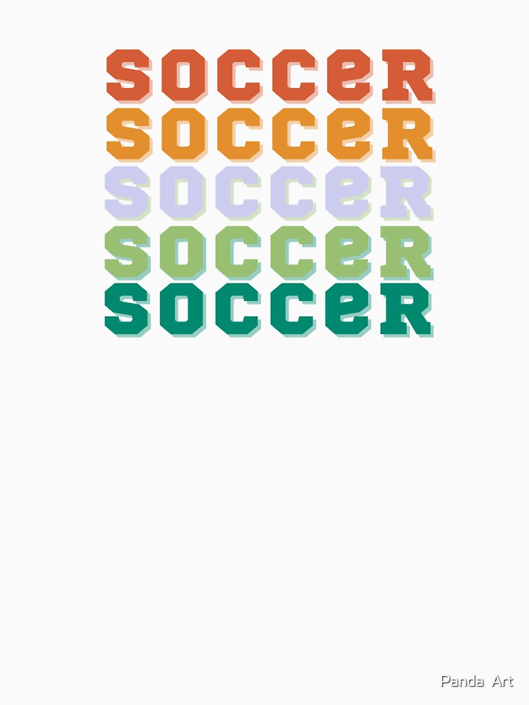 soccer word repeat layers vintage summer retro word soccer by Panda  Art
