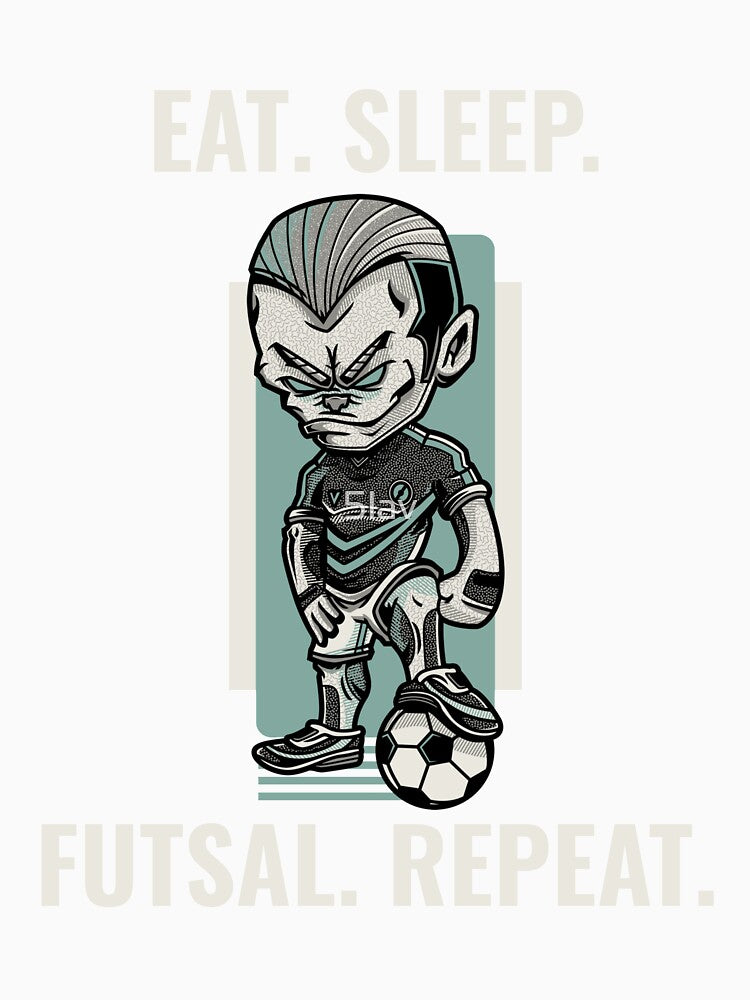 Eat Sleep Futsal Repeat - Football shirt for Soccer Fans by 5lav