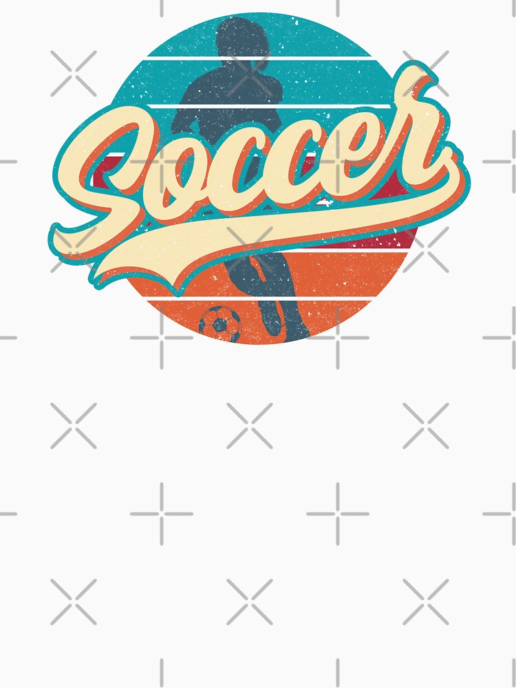 Soccer Retro Vintage Sunset (female soccer player WOSO) by Numero14
