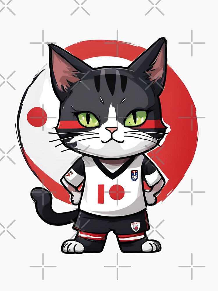 JAPAN Sports Team: a Cat wearing colours of Japanese Flag D17 by PerfectDay2Play
