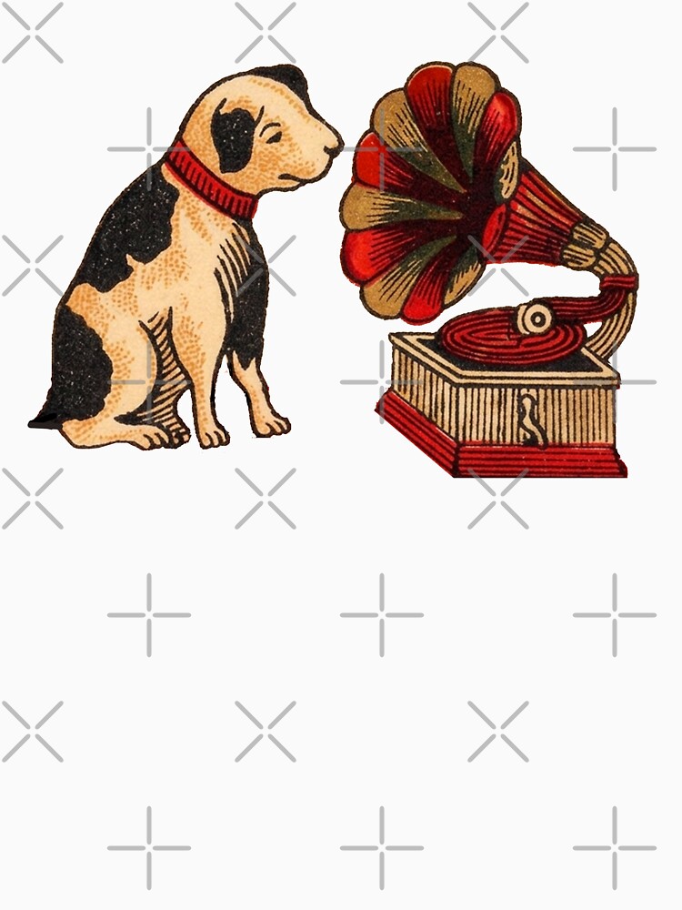 Vintage Japanese Dog and Gramophone Matchbox Art by Corinne Alexa Jackson