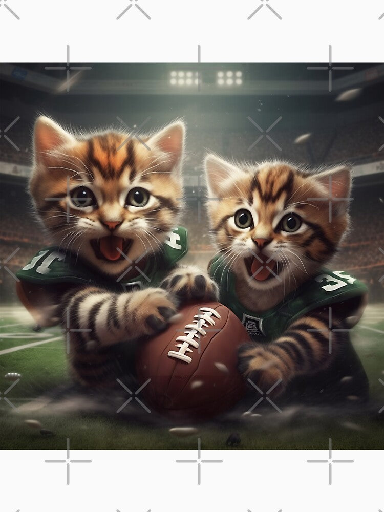 Brother Cats Are Playing Football by BDMeow