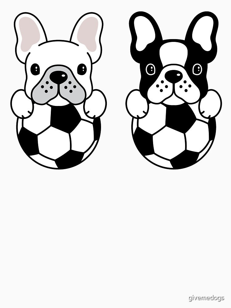 French Bulldog Football Soccer by givemedogs