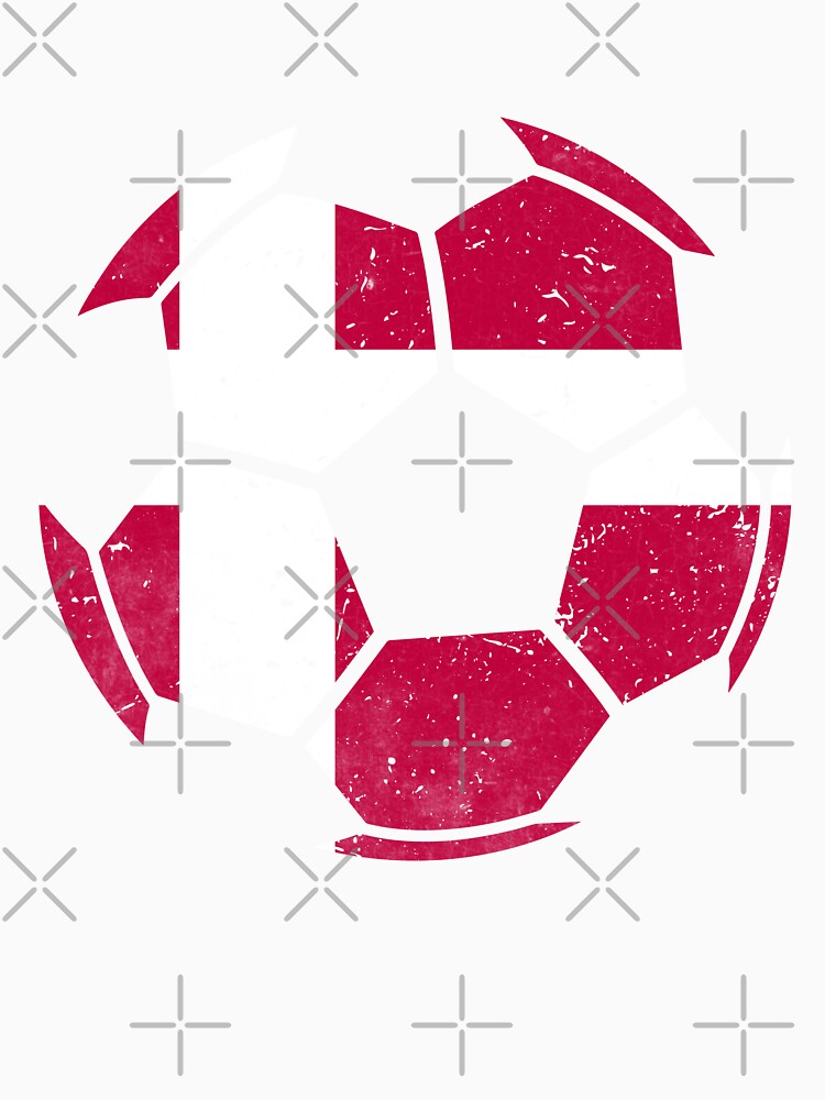 Denmark Soccer Ball Flag Jersey Danish Football Fan by EIMgraphic