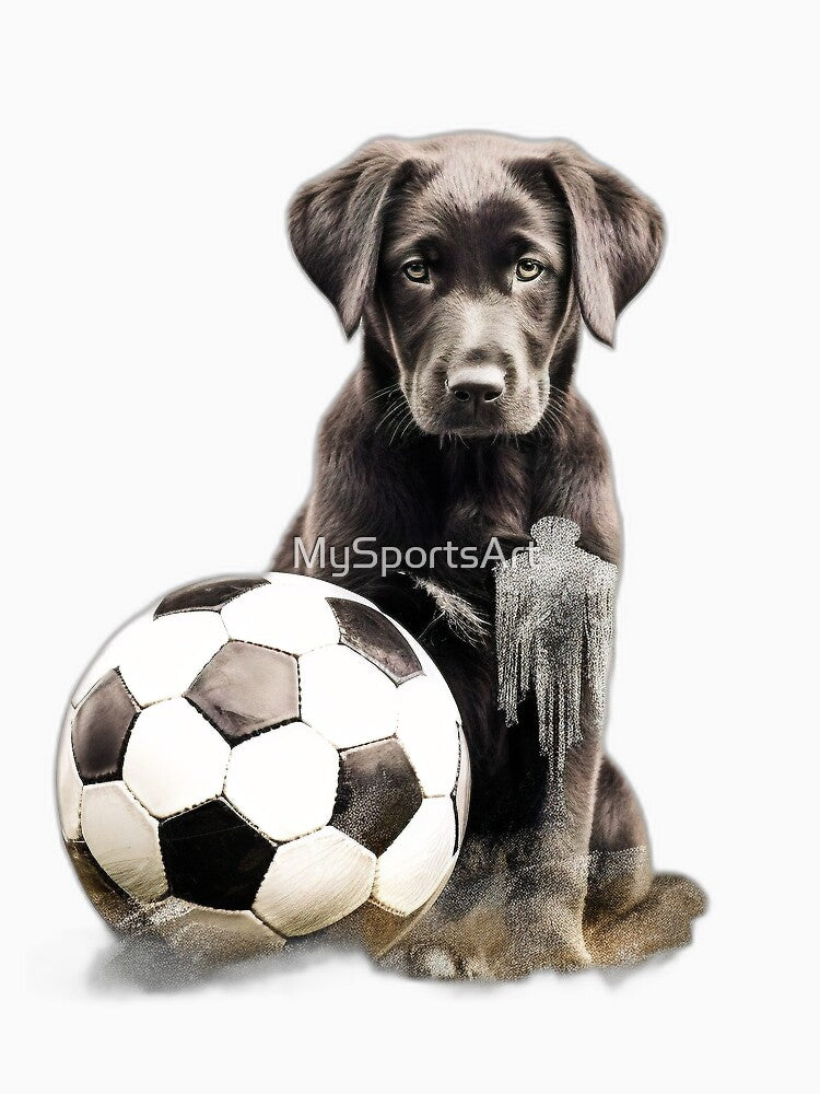 Puppy Playing Soccer 02 by MySportsArt