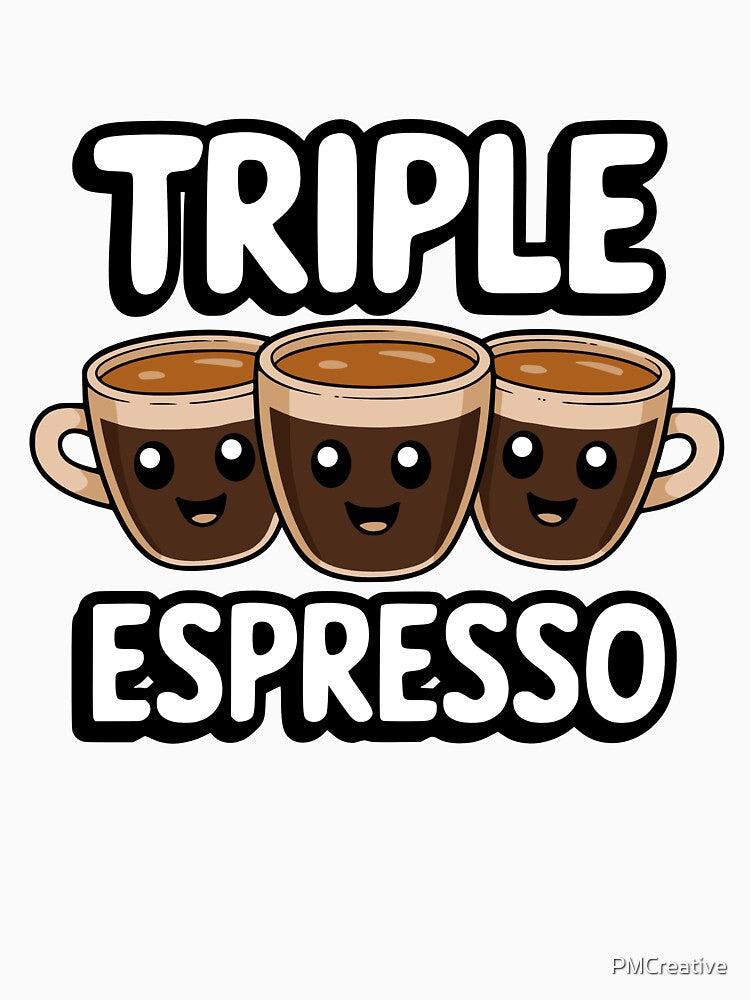 Cute Triple Espresso Cartoon by PMCreative