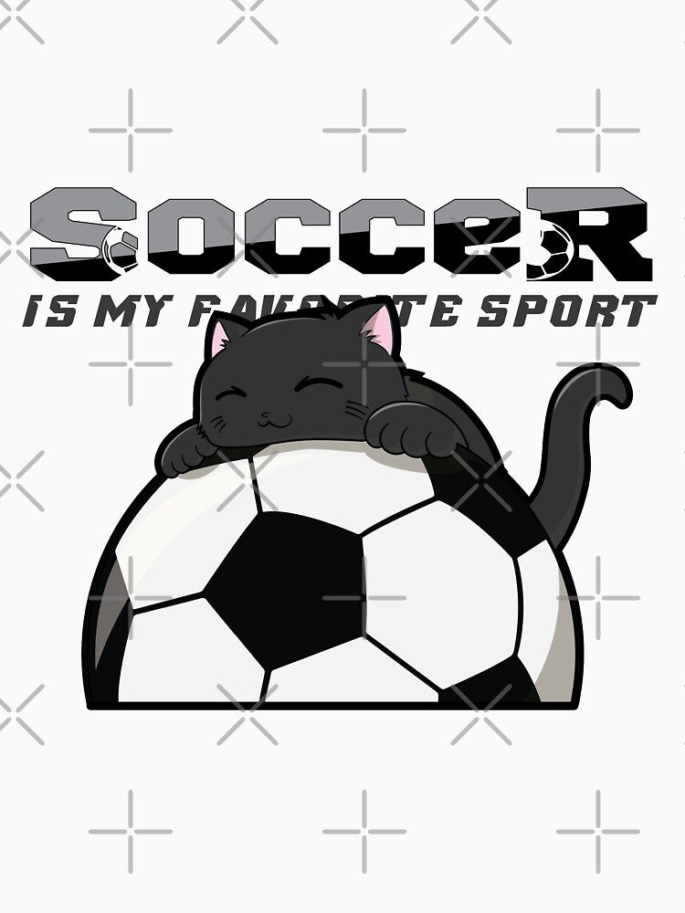 Soccer Is My Favorite Sport - Black Cat Themed by kittengallery