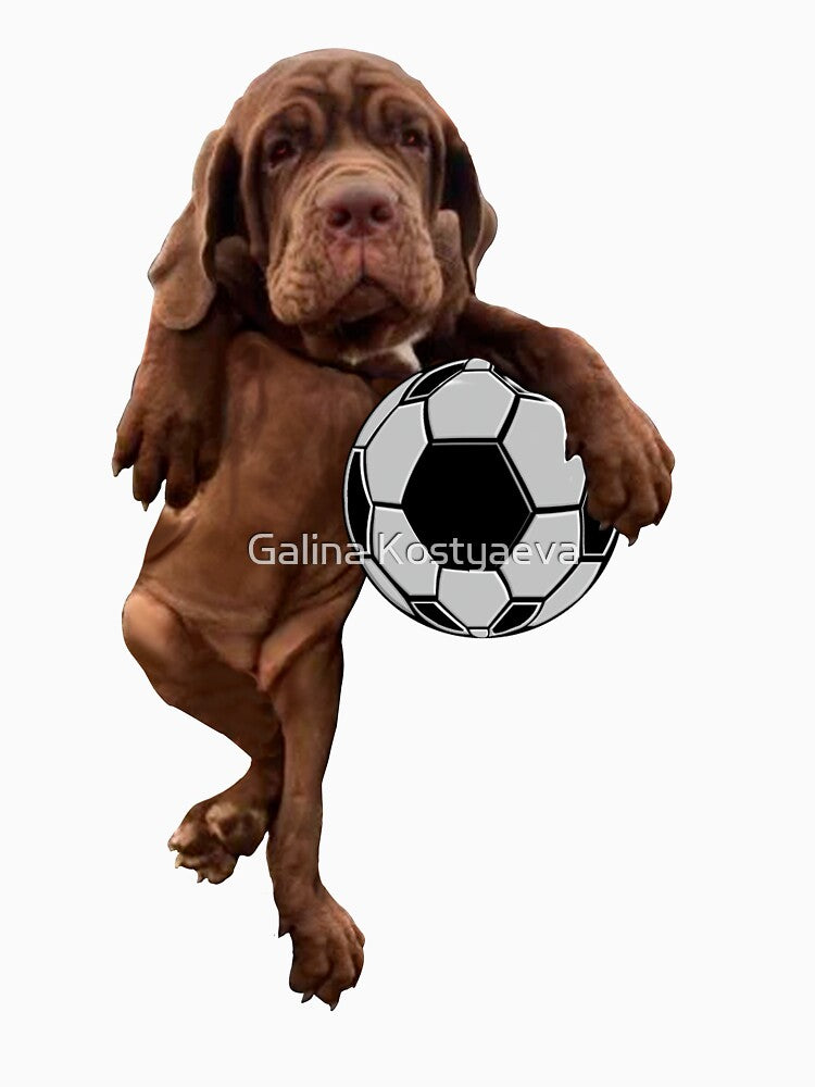 Bulldog running with a soccer ball by Galina Kostyaeva