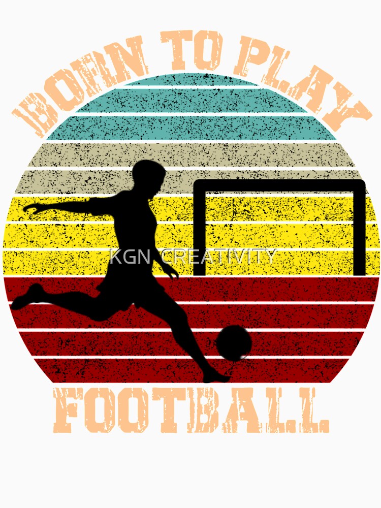 Born to play football retro sunset sticker by KGN  CREATIVITY