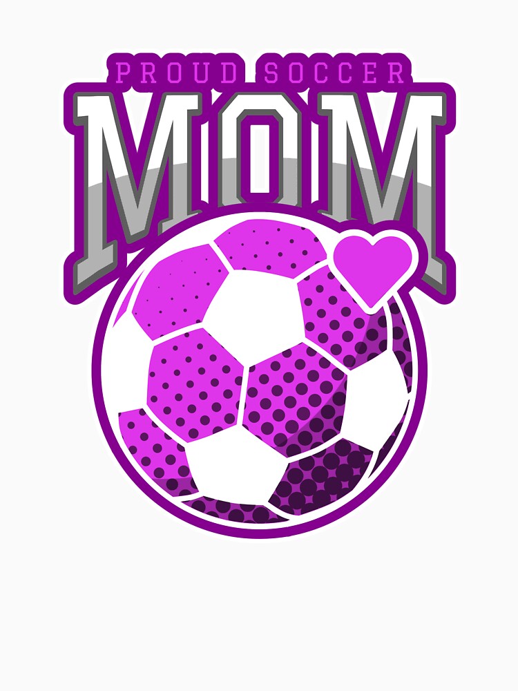 Proud Soccer Mom Heart Mother's Day by davestees506