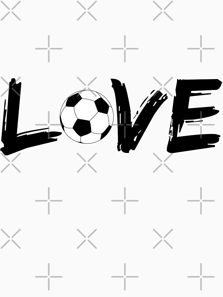 I Love Soccer Football Styled Quotation Graphic Text Art by DoctorParanoid