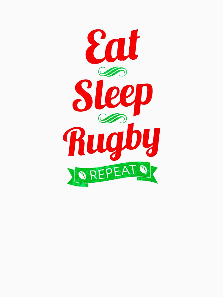 Eat, Sleep, Rugby, Repeat Long Sleeve by GabrieSketcham