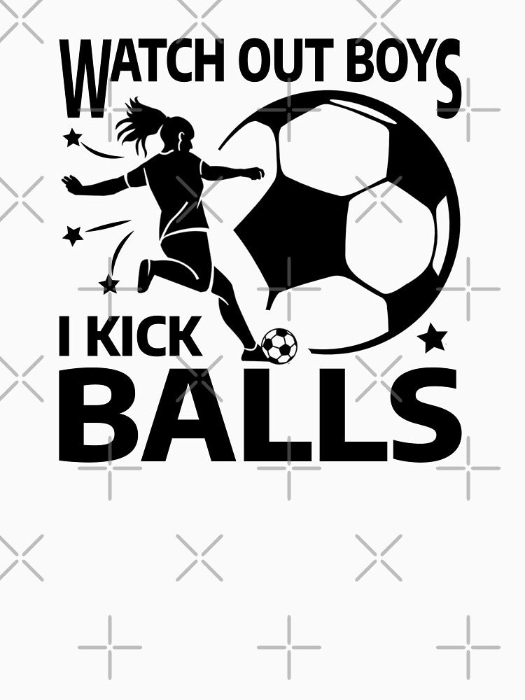 Soccer girls / Watch out boys I kick balls / female soccer player kicking girl silhouette by portrait4you