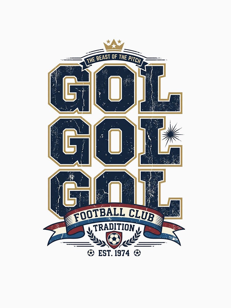 Gritando Gol Distressed Vintage Sports Soccer Stadium Shout by PictoVibe