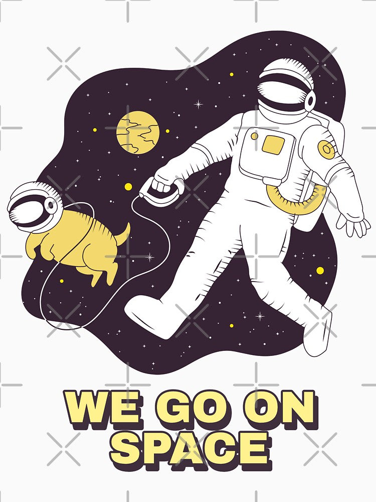 Astronaut Space Dog Walking by Blok45