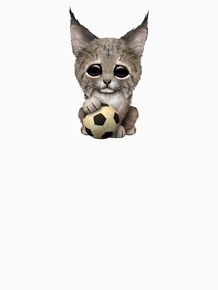 Lynx Cub With Football Soccer Ball by JeffBartels