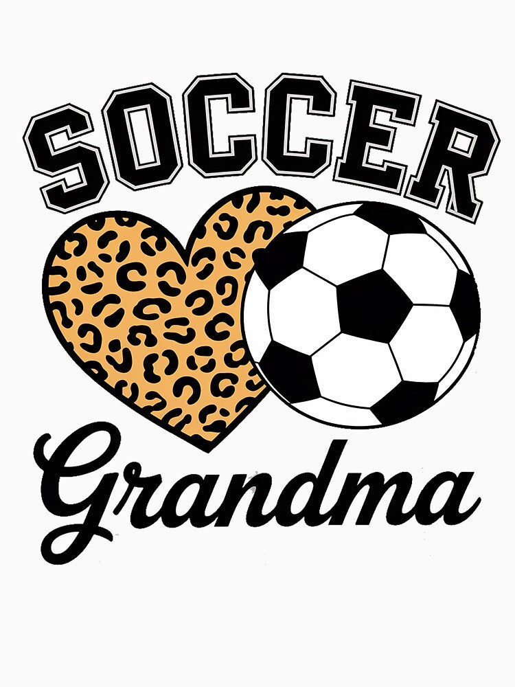 Soccer Grandma Leopard Heart Funny Mothers Day by fferomananul