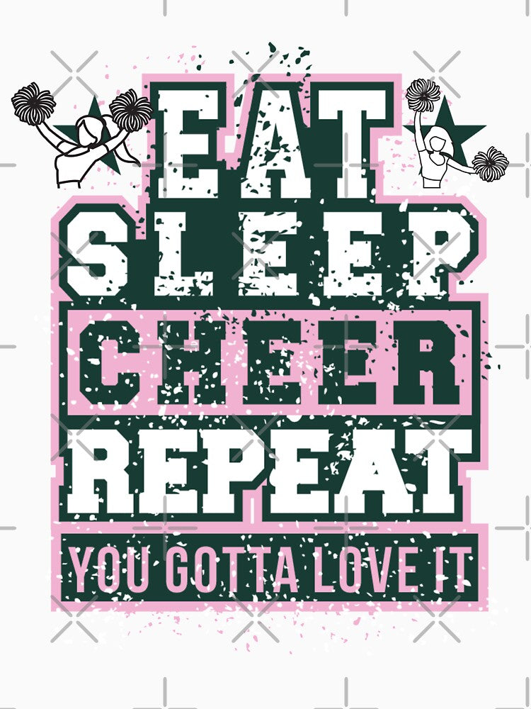 Eat Sleep Cheer Repeat by JooArtPrints  ★★★★★