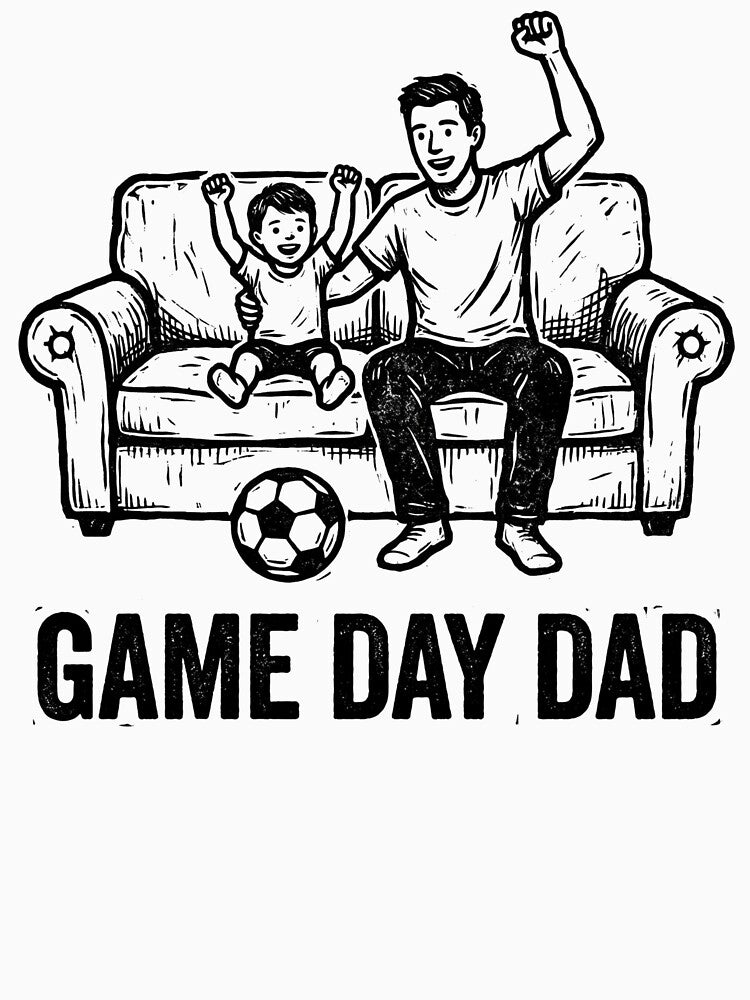 Game Day Dad Funny Soccer Father Son Shirt by TeNovaStudio