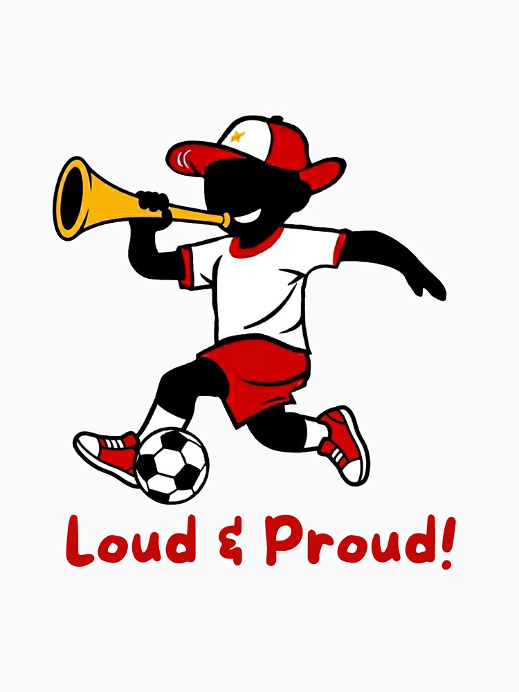 Loud And Proud Cartoon Soccer Fan Mascot by PMTaurus