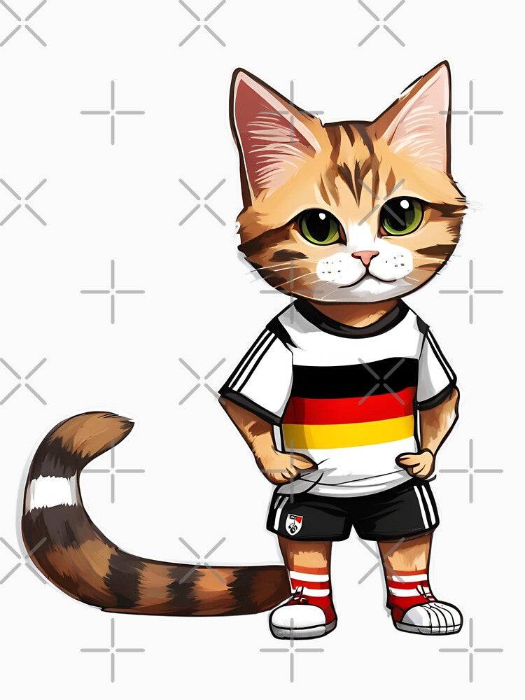 GERMANY Sports Team: a Cat wearing colours of German Flag D05 by PerfectDay2Play