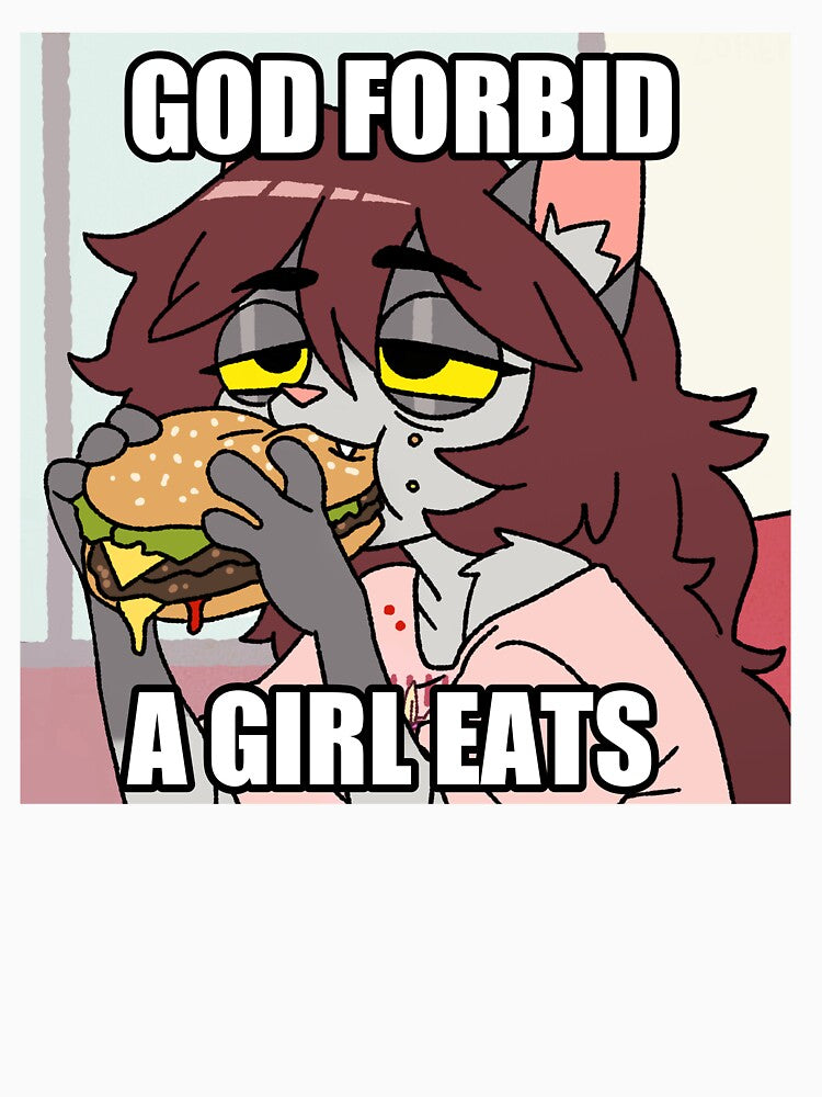 girl eating by lorepaw
