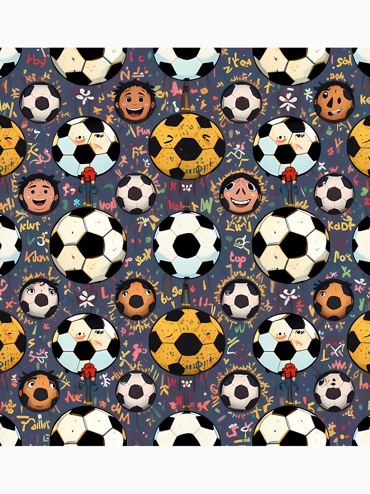 Funky Soccer Fun Design creative patterns by ART ATTACK ZONE