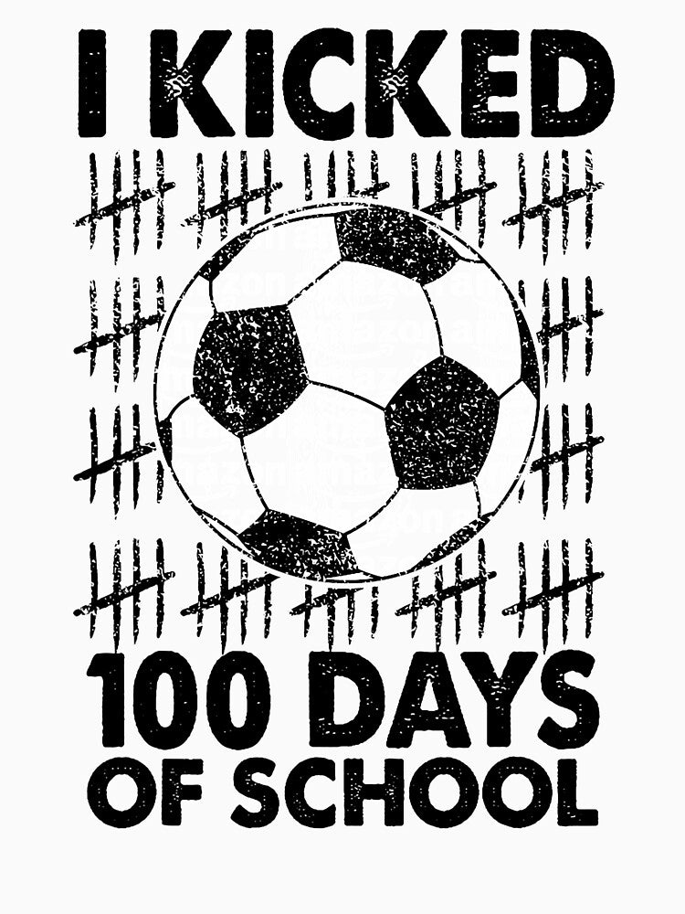I Kicked 100 Days of School Soccer 100th Day Sport Kids Boys by KevinorNorris
