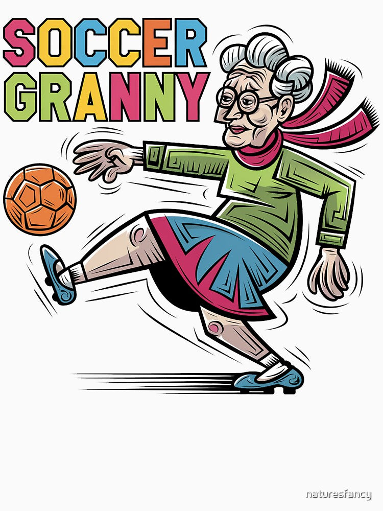 Funny Soccer Granny Soccer Abstract by Nature's Fancy