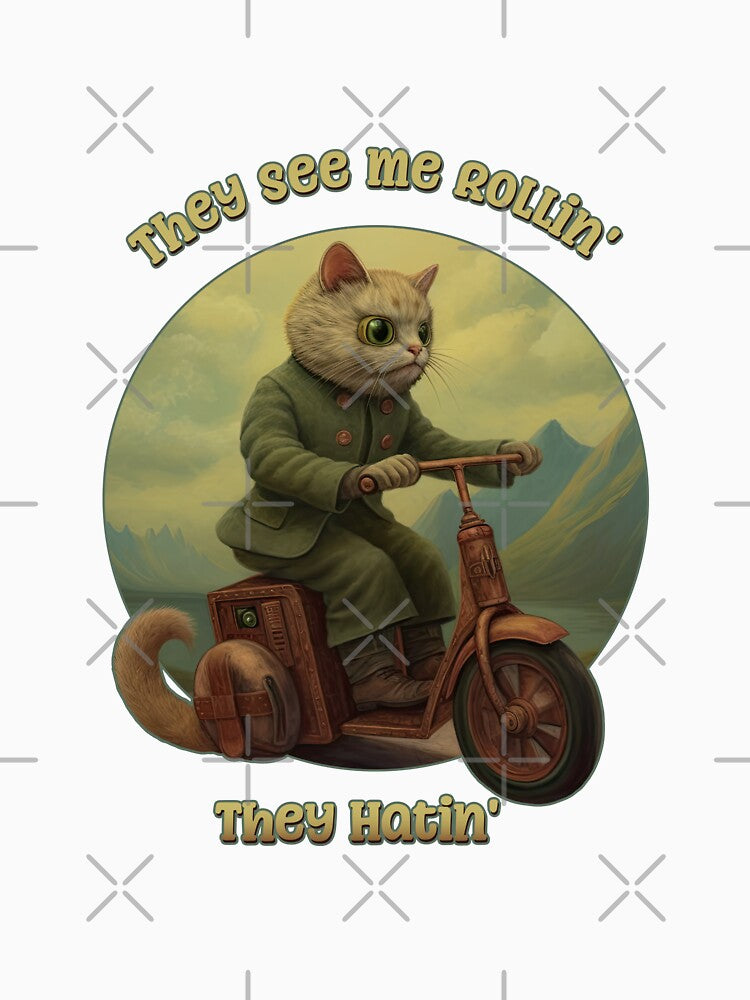 They See Me Rollin', They Hatin' Funny Tabby Cat by danielliamgill