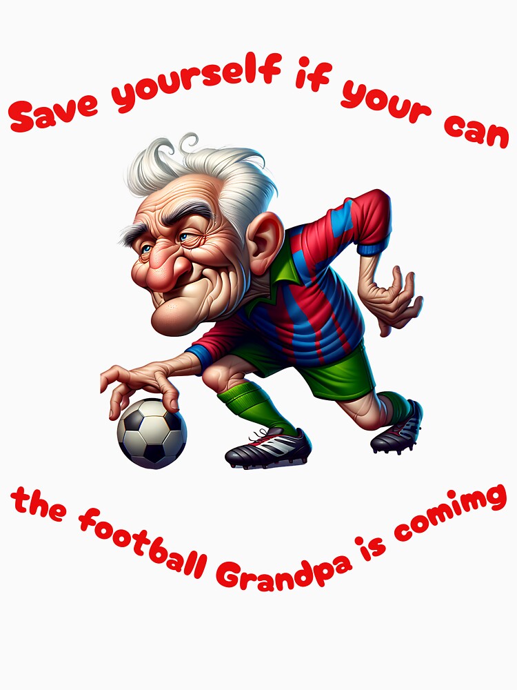 a grandpa plays football by HerbertFlenner