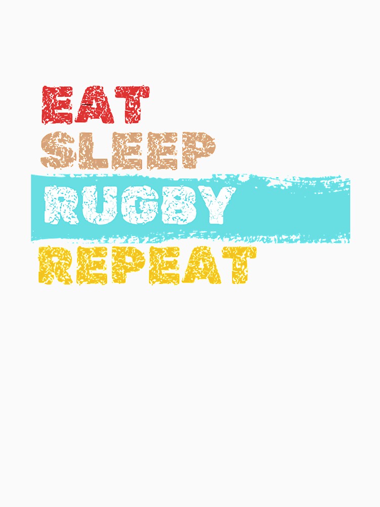 Eat Sleep Rugby Repeat Sports Lovers Gift by GabrieSketcham