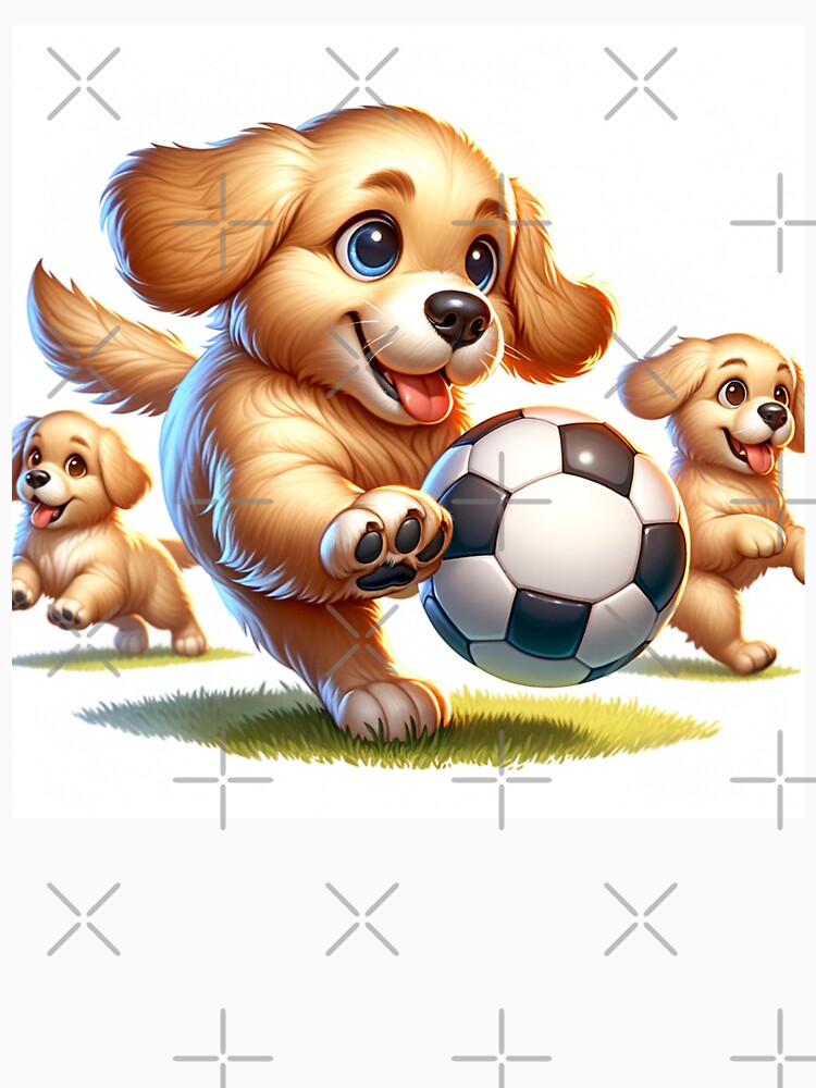 Puppies playing soccer gift for soccer fans by NeaftyFinds