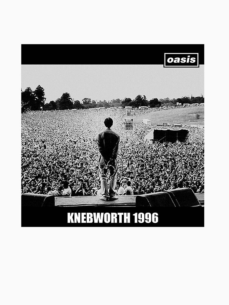 Knebworth 1996 Concert O A S I S Black And White by print lovers