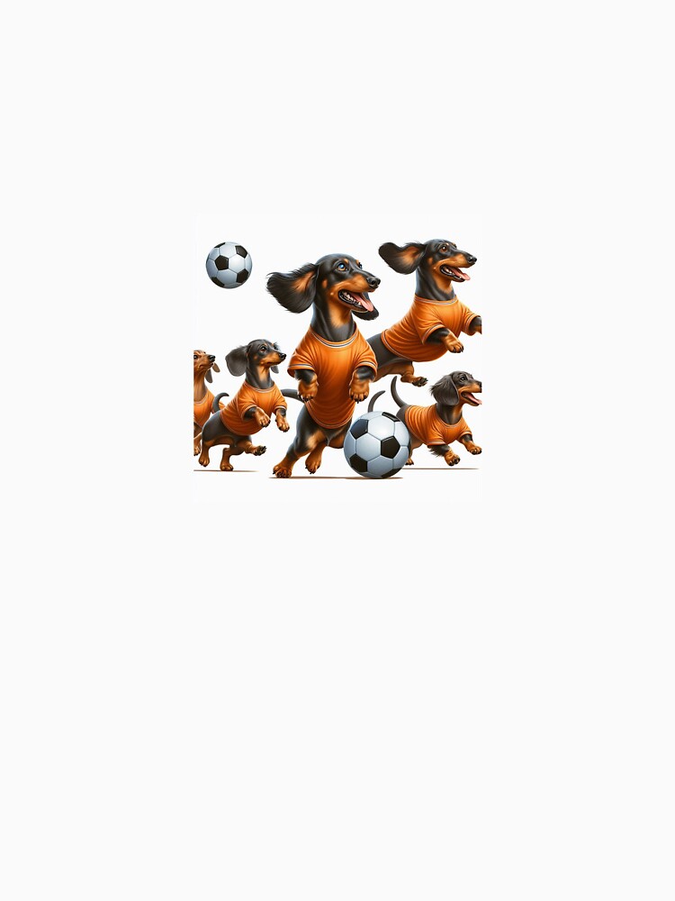 Dachsunds love football too! Soccer and Dog Lovers - Wolverhampton Wolves - Any dog, any colour by Humour House Designs