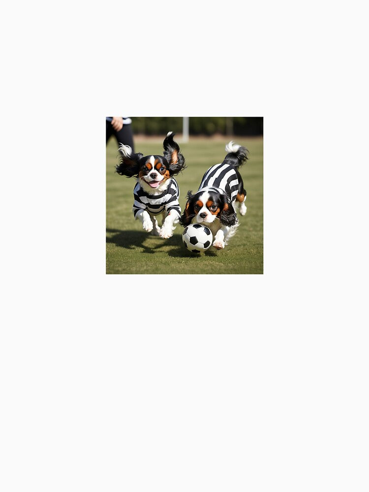 Cavalier King Charles Spaniels love football too! Soccer and Dog Lovers - Newcastle United - Any dog, any colour by Humour House Designs