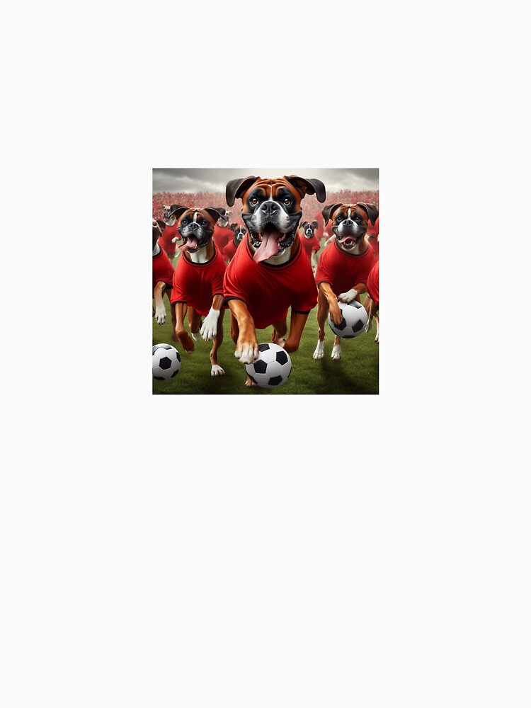 Boxers love football too! Soccer and Dog Lovers - Liverpool, Manchester United, Arsenal, Nottingham Forest - Any dog, any colour by Humour House Designs
