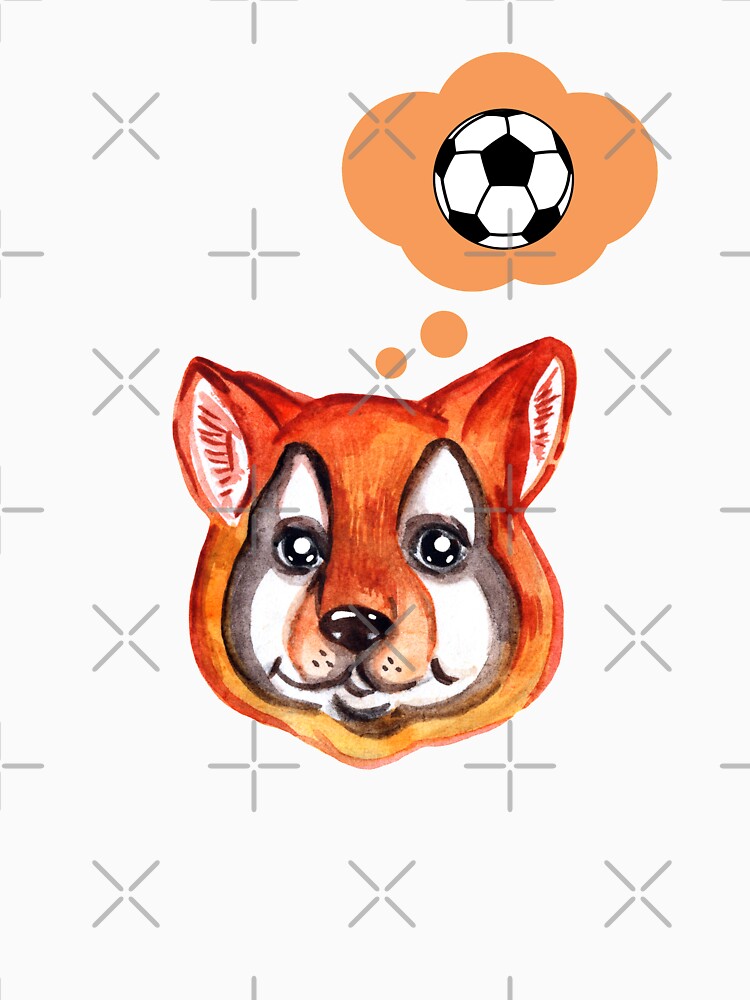 Cute dog thinking about soccer by ijdesigns