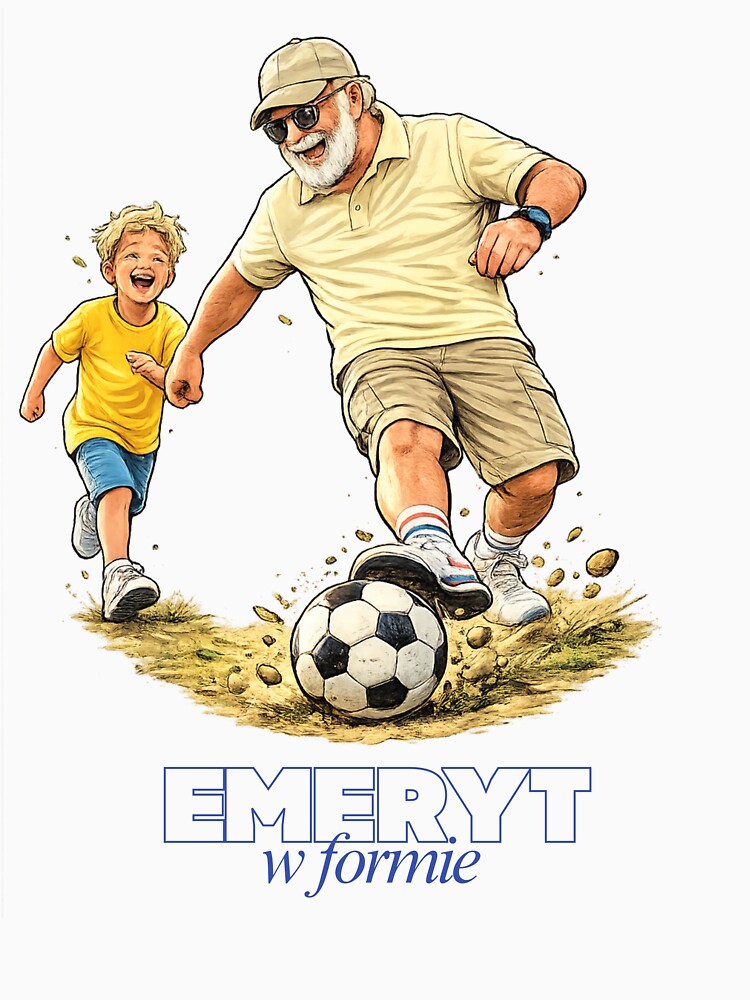 Retirement Goals – Grandpa Playing Soccer with Grandson by AnnaCreativeArt