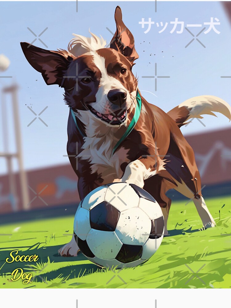 Dog playing soccer by caperaerik