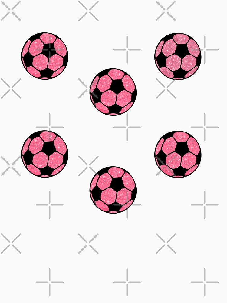 Pink Preppy Glitter Soccer Ball Set Pack by wonderxwander