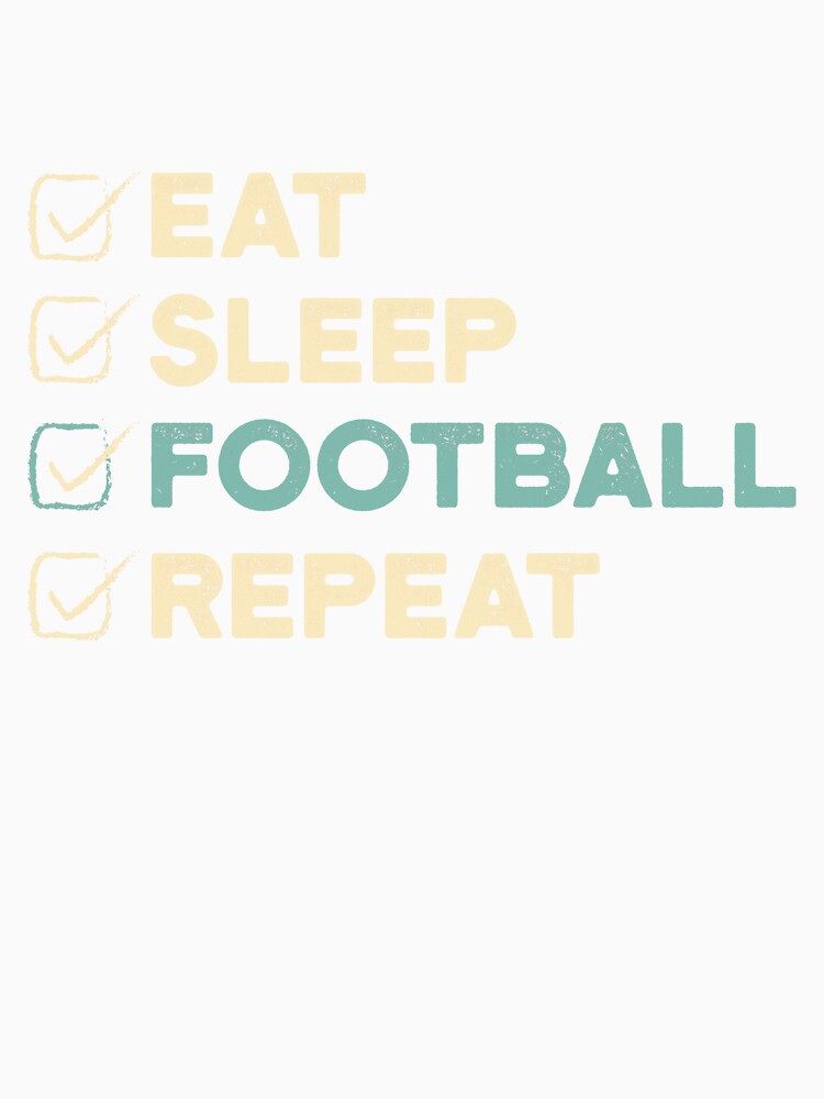 Eat Sleep Football Repeat Funny Retro Footballer by GabrieSketcham