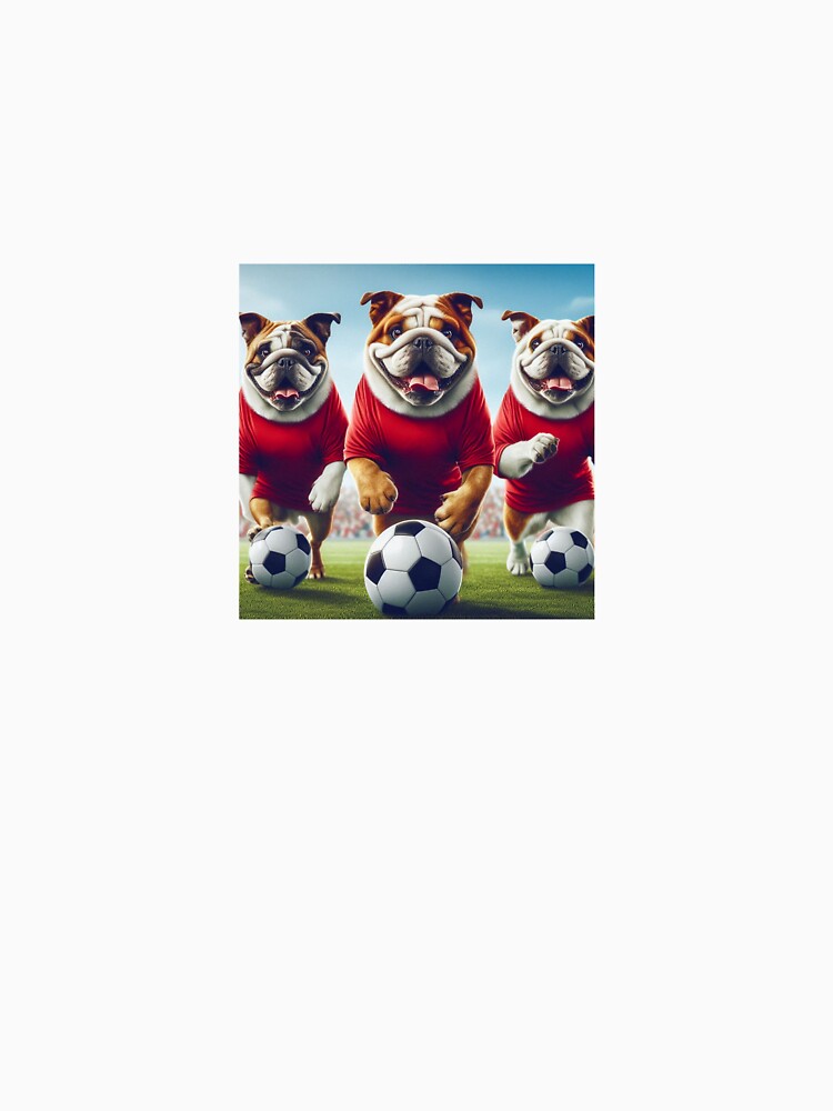 Bulldogs love football too! Soccer and Dog Lovers - Liverpool, Manchester United, Arsenal, Nottingham Forest - Any dog, any colour by Humour House Designs