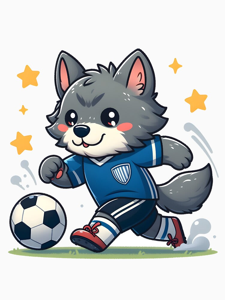 Kawaii Lovable Werewolf With Soccer Jersey by CanvasCutie