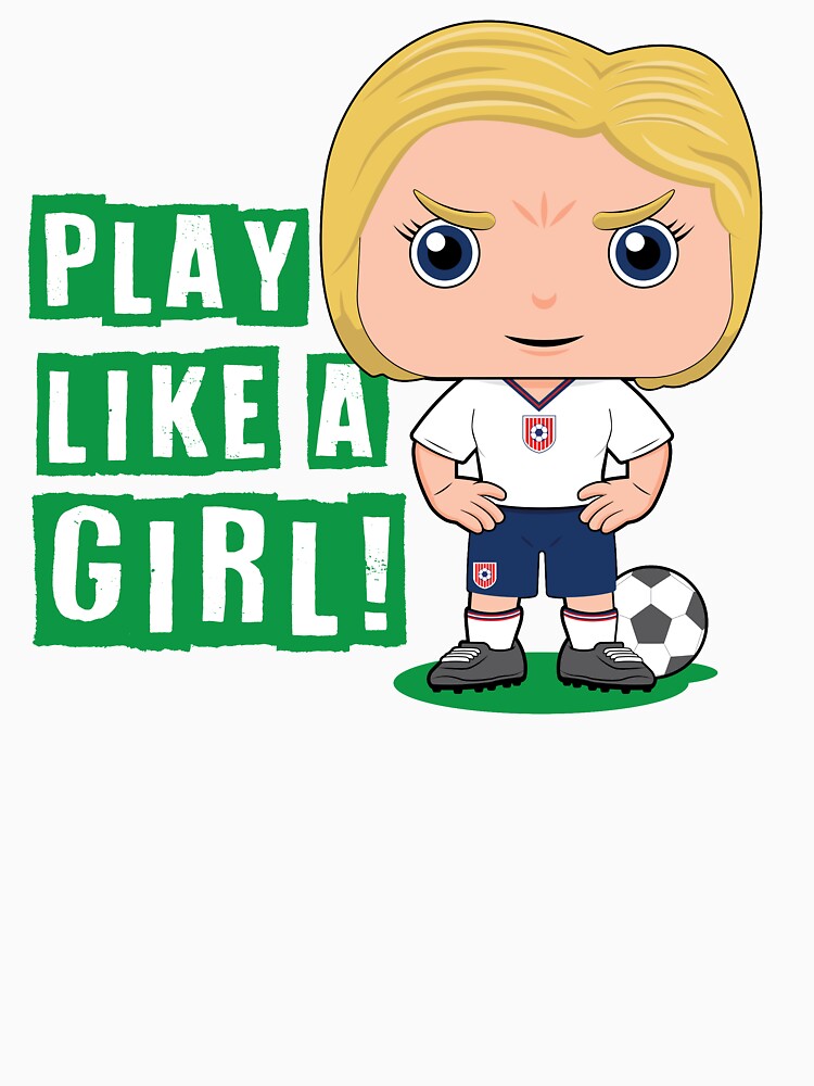 Play like a girl - kids soccer design by essjaydesigns